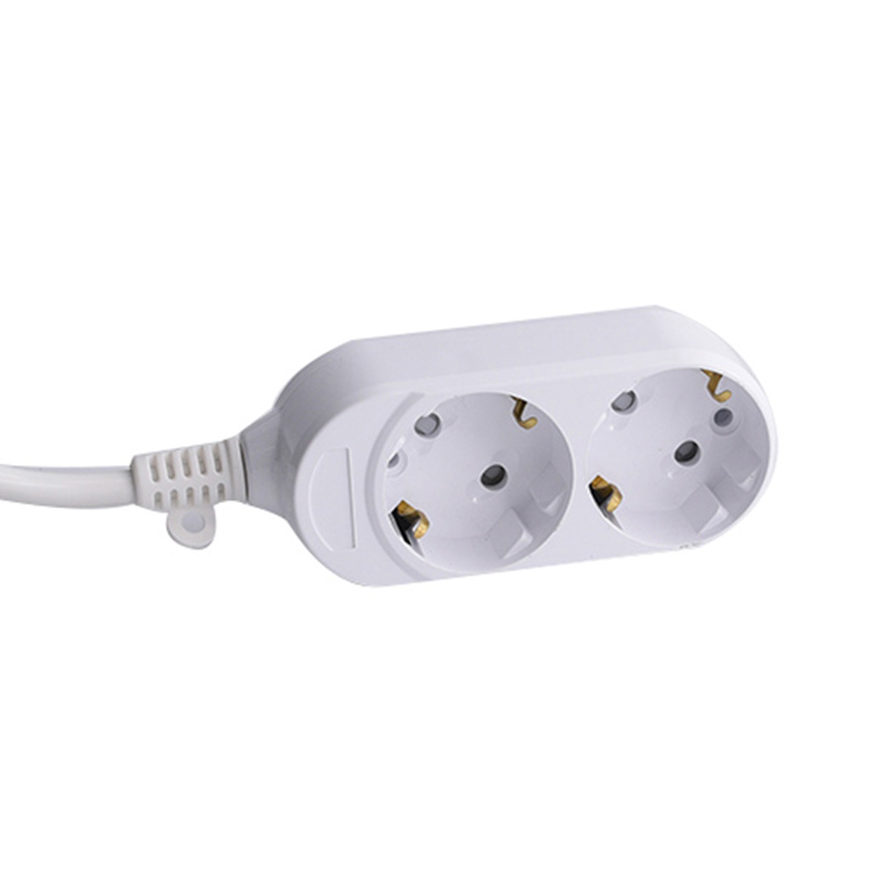 10A White 2 outlets EU standard socket without switch