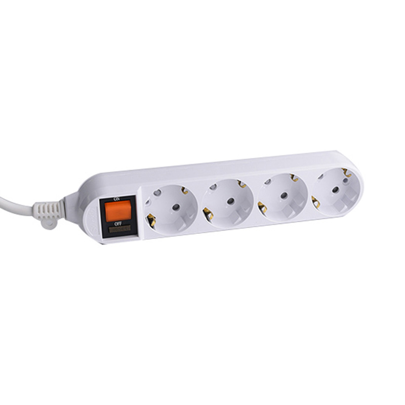 Cable3G 4 outlets EU standard socket with overload protection switch